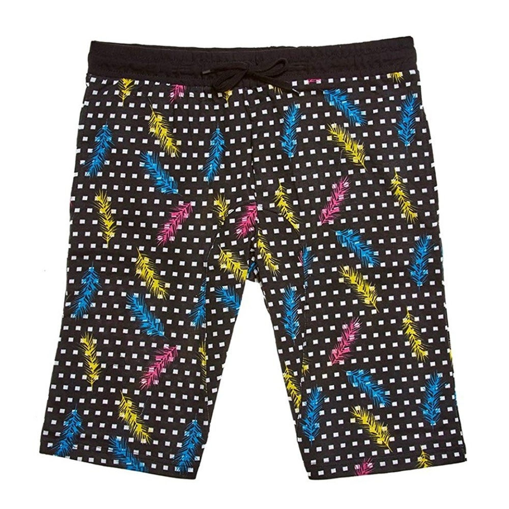 Thrill Men’s Drawstring Patterned Knit Cotton Shorts NWT